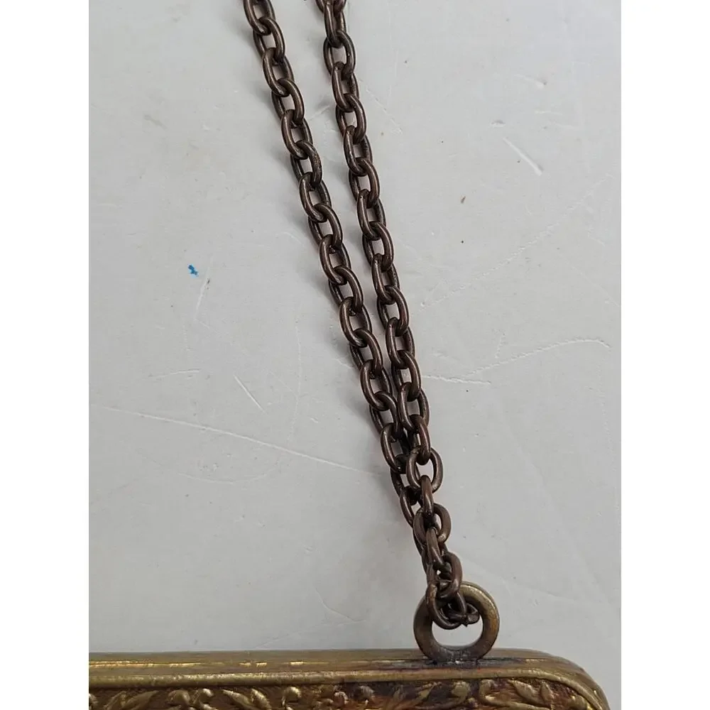 Antique French Art Nouveau Purse Frame Romantic‎ Parisian Gold Clasp